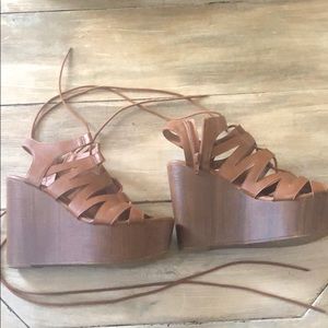 Steve Madden tie up wedges